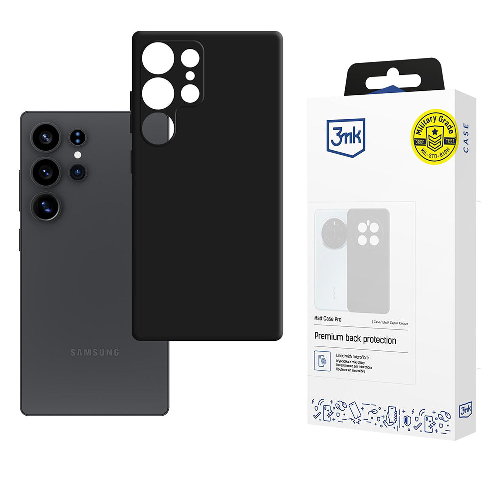 Θήκη για Samsung Galaxy S25 Ultra S938, 3MK, Pro, Μαύρο Ματ