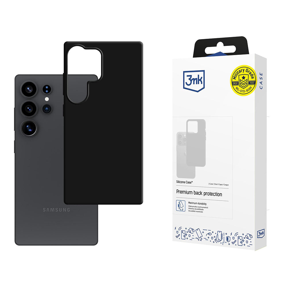 Θήκη για Samsung Galaxy S25 Ultra S938, 3MK, Σιλικόνη, Μαύρη