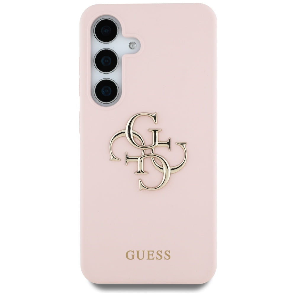 Θήκη για Samsung Galaxy S25 Ultra S938, Guess, 4G Grained Big and Classic Logo, Ροζ