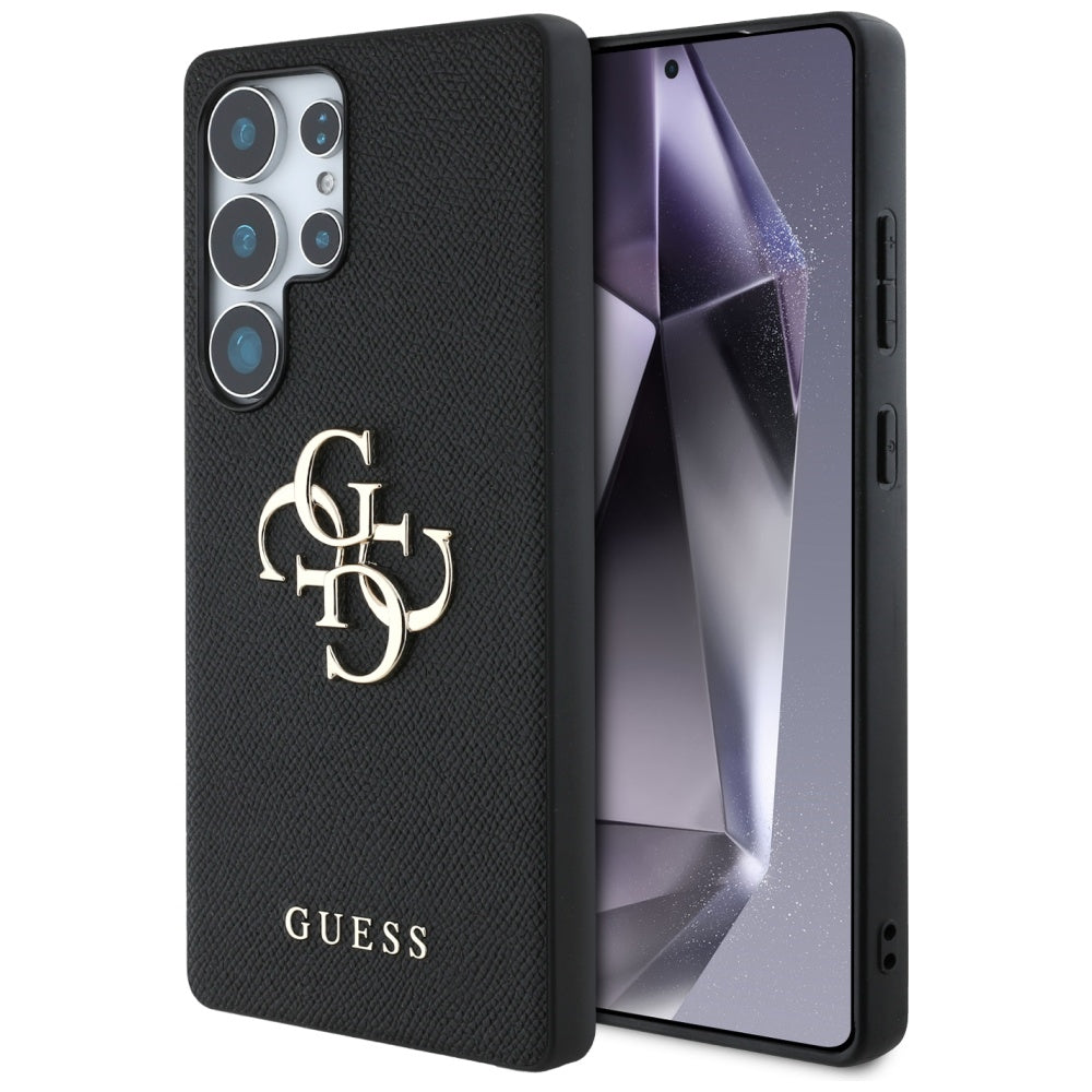 Θήκη για Samsung Galaxy S25 Ultra S938, Guess, 4G Grained Big and Classic Logo, Μαύρη