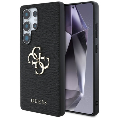 Θήκη για Samsung Galaxy S25 Ultra S938, Guess, 4G Grained Big and Classic Logo, Μαύρη