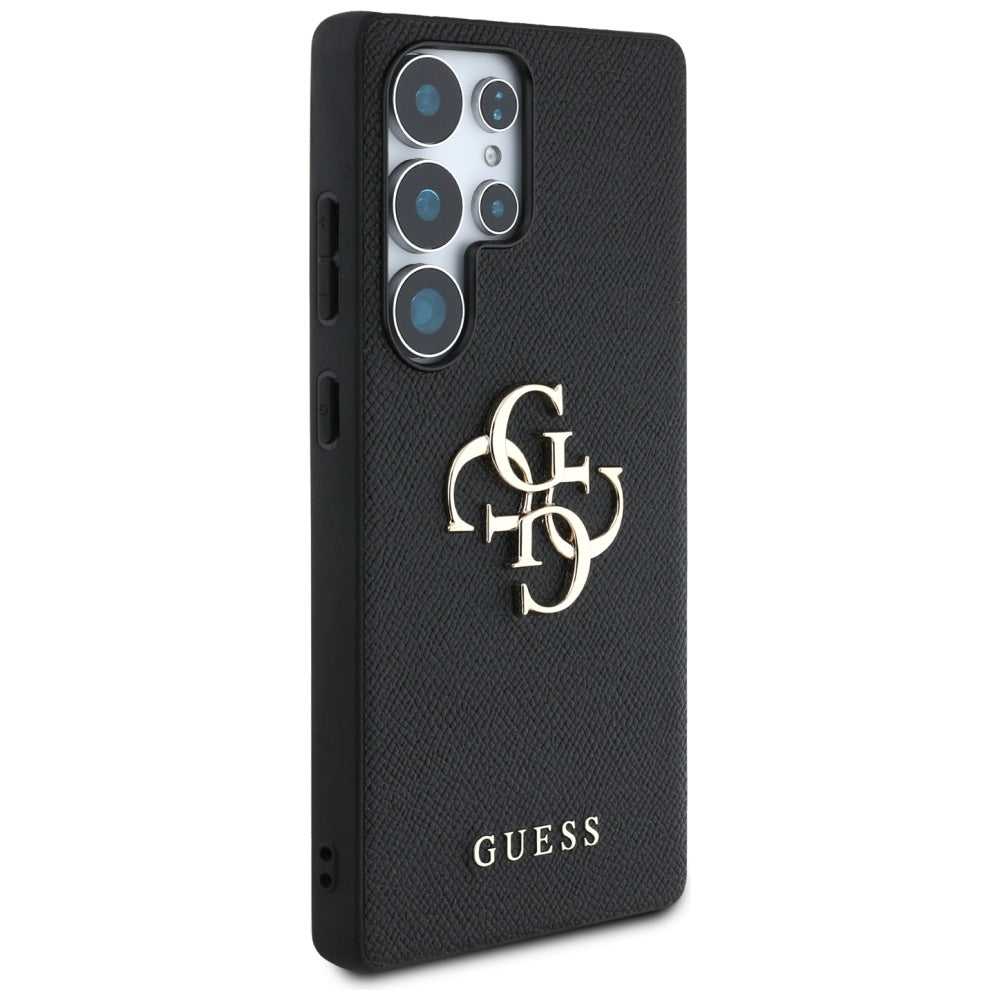 Θήκη για Samsung Galaxy S25 Ultra S938, Guess, 4G Grained Big and Classic Logo, Μαύρη
