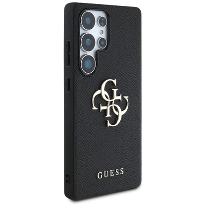Θήκη για Samsung Galaxy S25 Ultra S938, Guess, 4G Grained Big and Classic Logo, Μαύρη