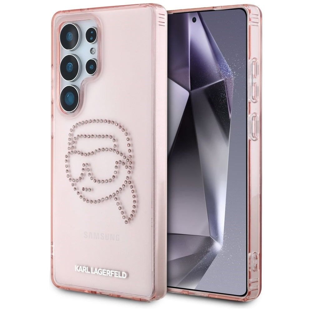 Θήκη για Samsung Galaxy S25 Ultra S938, Karl Lagerfeld, IML Luxury Karl's Head, Ροζ