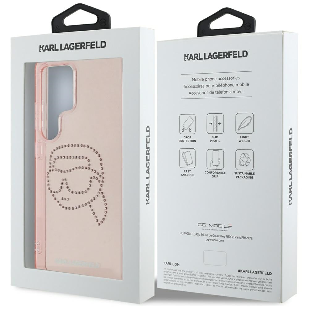 Θήκη για Samsung Galaxy S25 Ultra S938, Karl Lagerfeld, IML Luxury Karl's Head, Ροζ