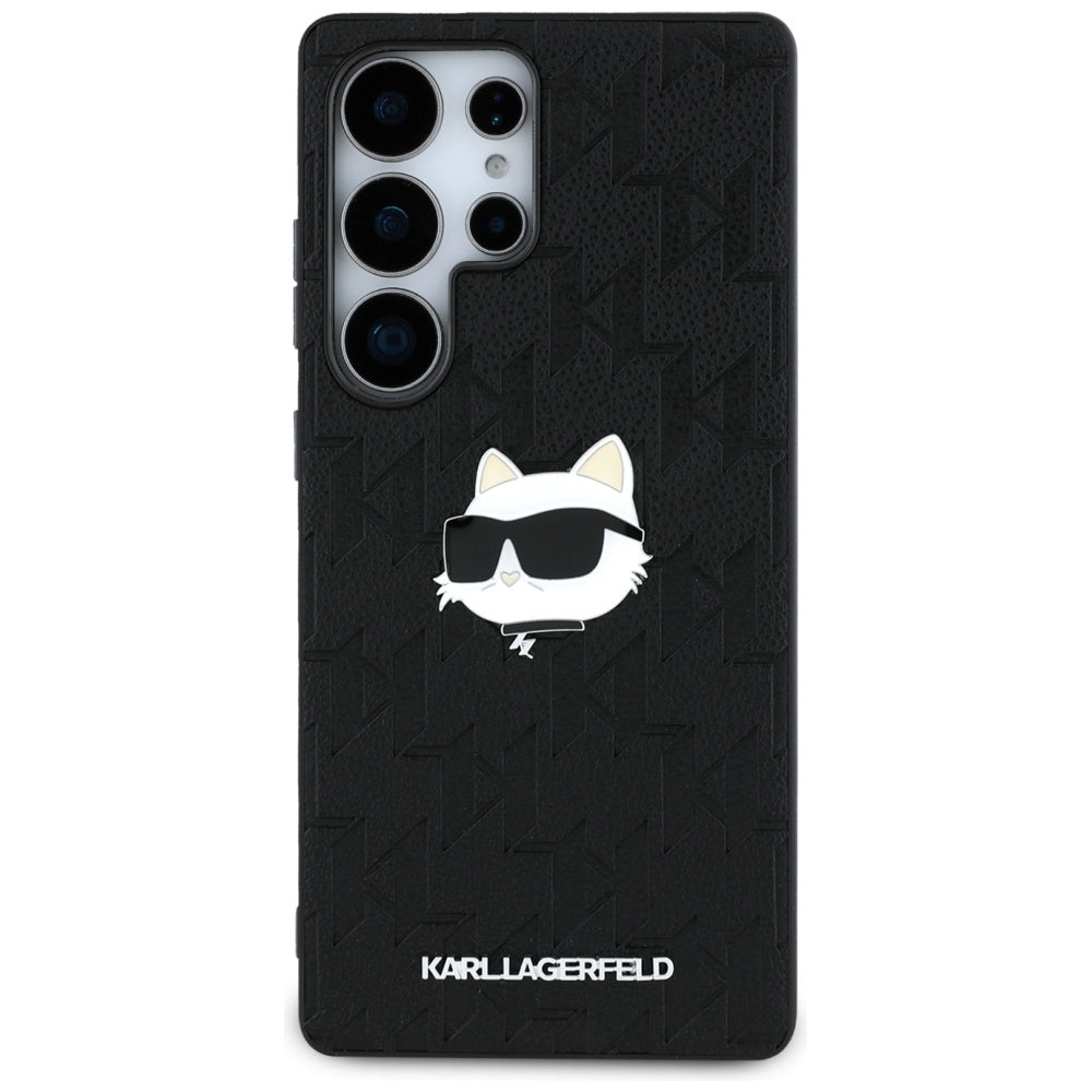Θήκη για Samsung Galaxy S25 Ultra S938, Karl Lagerfeld, Monogram Choupette's Head, Μαύρη