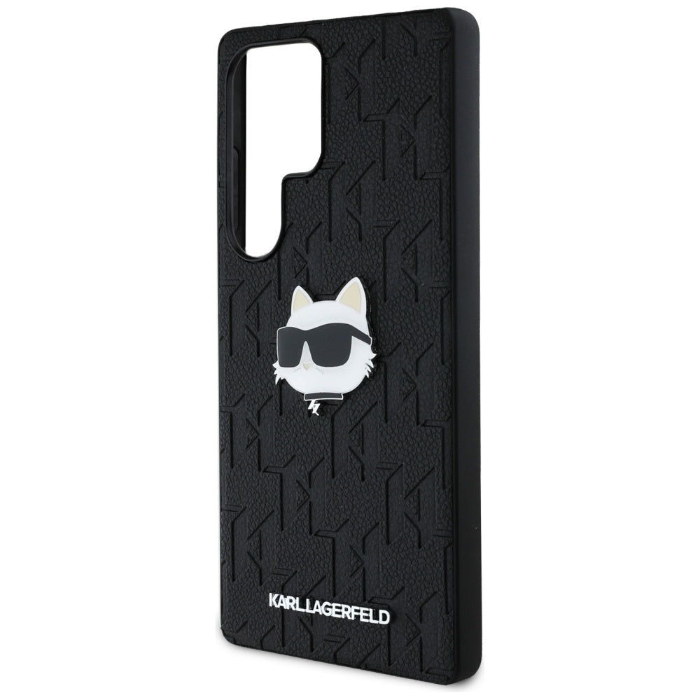Θήκη για Samsung Galaxy S25 Ultra S938, Karl Lagerfeld, Monogram Choupette's Head, Μαύρη
