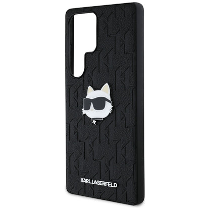 Θήκη για Samsung Galaxy S25 Ultra S938, Karl Lagerfeld, Monogram Choupette's Head, Μαύρη