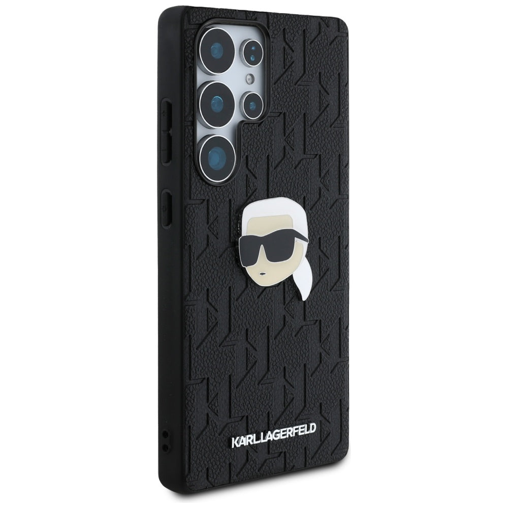 Θήκη για Samsung Galaxy S25 Ultra S938, Karl Lagerfeld, Monogram Karl's Head, Μαύρη