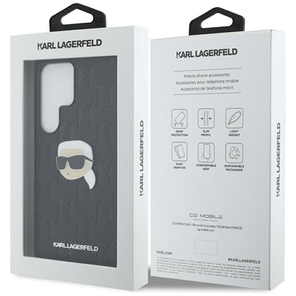 Θήκη για Samsung Galaxy S25 Ultra S938, Karl Lagerfeld, Monogram Karl's Head, Μαύρη