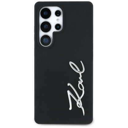 Θήκη για Samsung Galaxy S25 Ultra S938, Karl Lagerfeld, Silicone Sign Metal Logo, Μαύρη