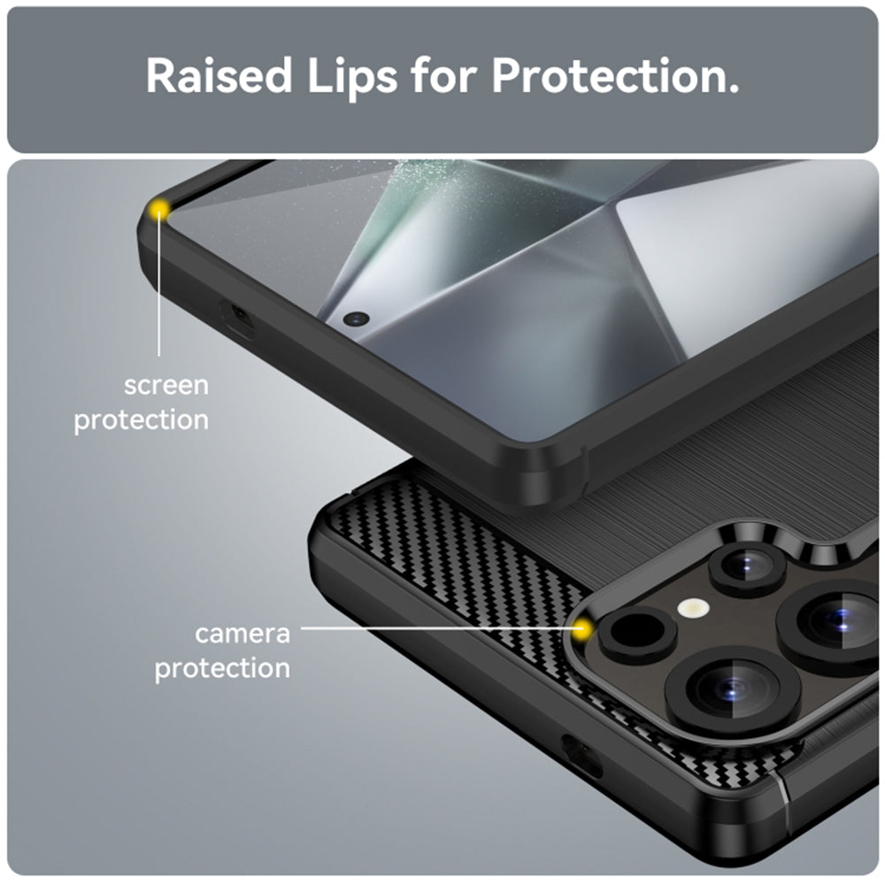 Case for Samsung Galaxy S25 Ultra S938, Techsuit, Carbon, Black
