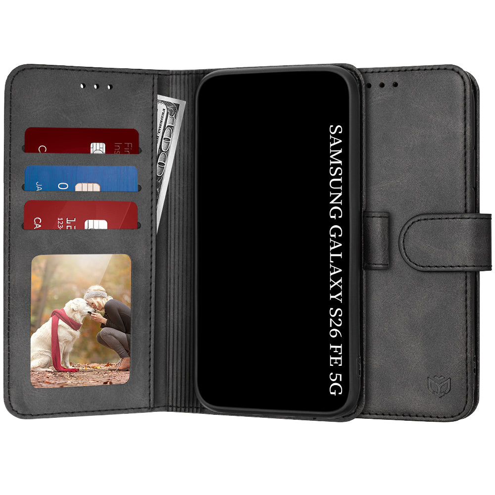 Θήκη για Samsung Galaxy S26 FE / S25 FE, Techsuit, Diary Book, Μαύρη