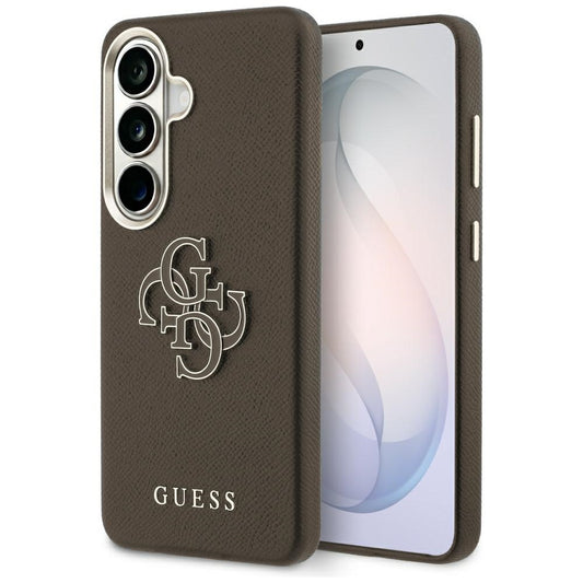 Θήκη για Samsung Galaxy S26 Plus S947, Guess, 4G Grained Big and Classic Logo, Καφέ