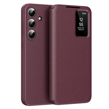Θήκη για Samsung Galaxy S26 Plus, Techsuit, SmartView, Κόκκινη