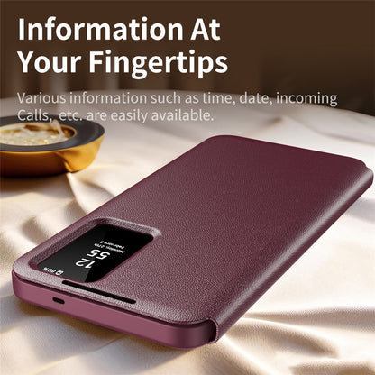 Θήκη για Samsung Galaxy S26 Plus, Techsuit, SmartView, Κόκκινη