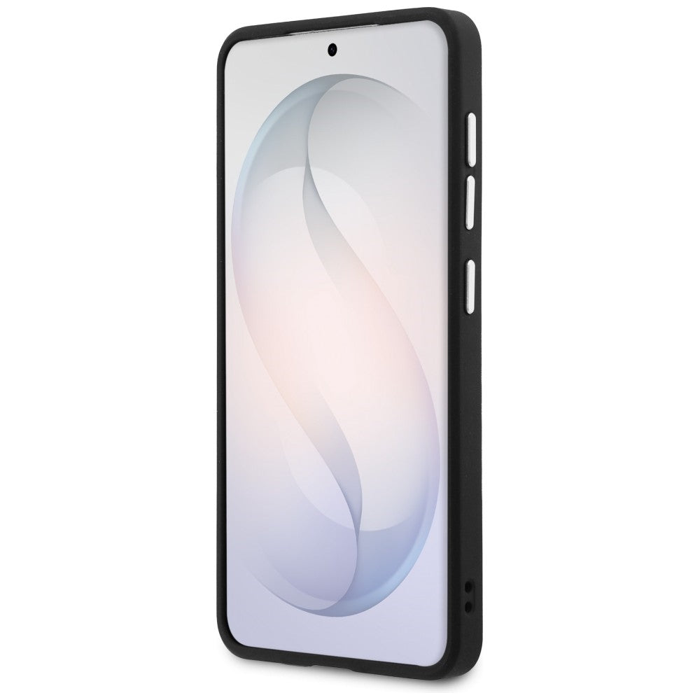 Case for Samsung Galaxy S26 S942, Guess, Fixed Glitter Triangle Logo, Black