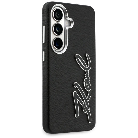 Θήκη για Samsung Galaxy S26 S942, Karl Lagerfeld, Signature Resin Logo, Μαύρη