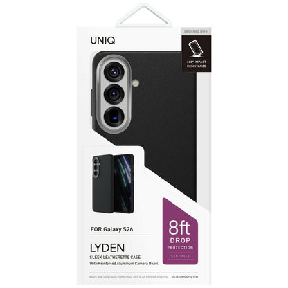 Θήκη για Samsung Galaxy S26 S942, UNIQ, Lyden Leatherette, Μαύρη