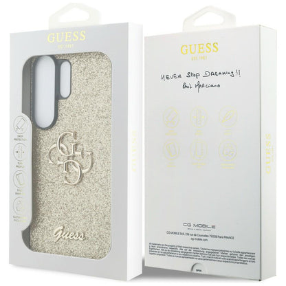 Θήκη για Samsung Galaxy S26 Ultra S948, Guess, Fixed Glitter Big 4G Metal Frame, Χρυσή
