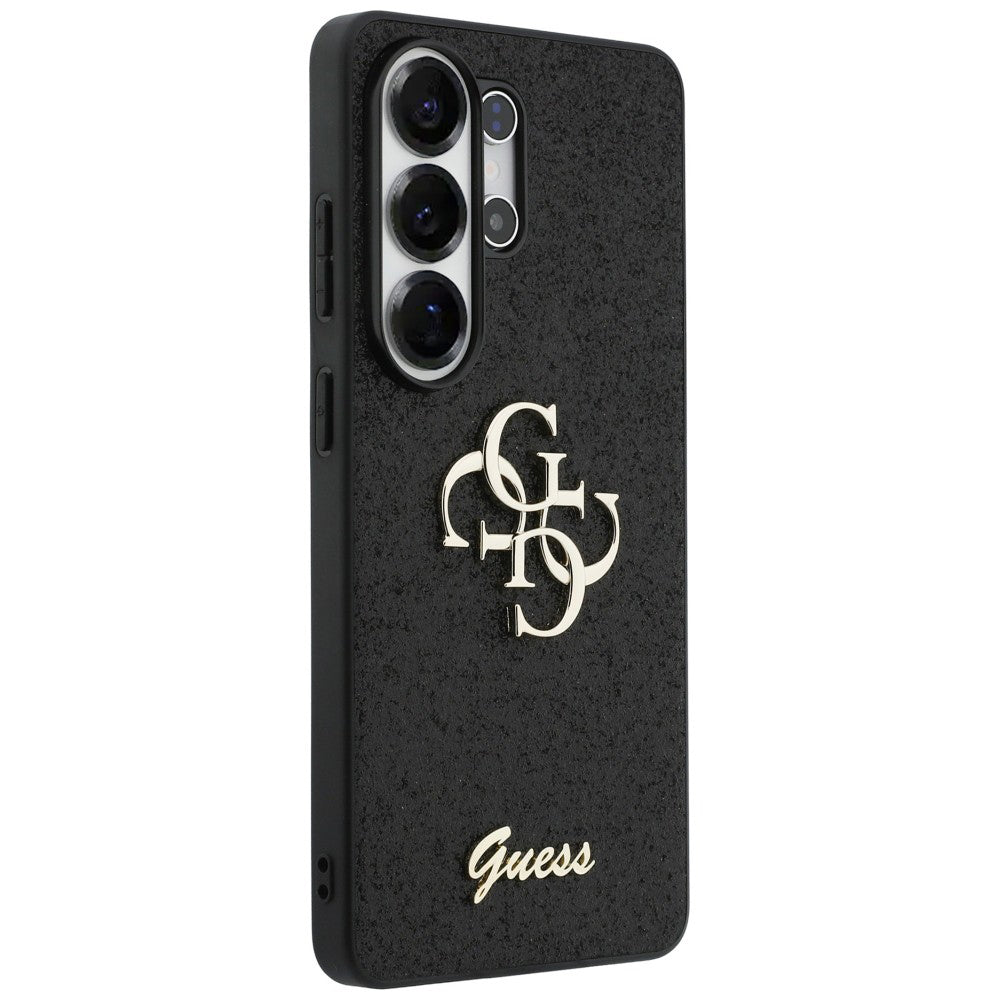 Θήκη για Samsung Galaxy S26 Ultra S948, Guess, Fixed Glitter Big 4G Metal Frame, Μαύρη