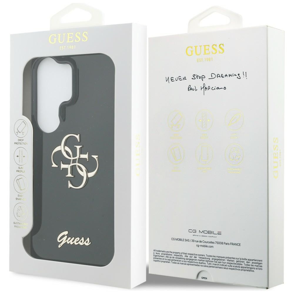 Θήκη για Samsung Galaxy S26 Ultra S948, Guess, IML Big Metal 4G Script, Μαύρη