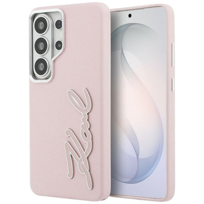 Θήκη για Samsung Galaxy S26 Ultra S948, Karl Lagerfeld, Signature Resin Logo, Ροζ