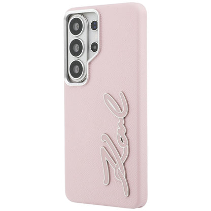 Θήκη για Samsung Galaxy S26 Ultra S948, Karl Lagerfeld, Signature Resin Logo, Ροζ