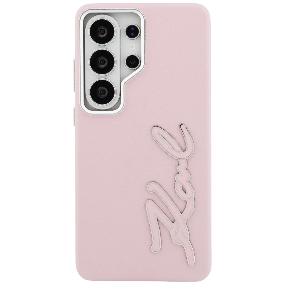 Θήκη για Samsung Galaxy S26 Ultra S948, Karl Lagerfeld, Signature Resin Logo, Ροζ