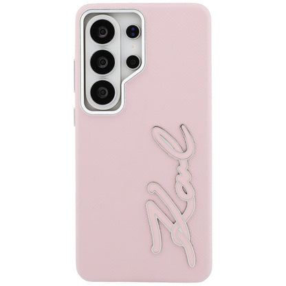 Θήκη για Samsung Galaxy S26 Ultra S948, Karl Lagerfeld, Signature Resin Logo, Ροζ