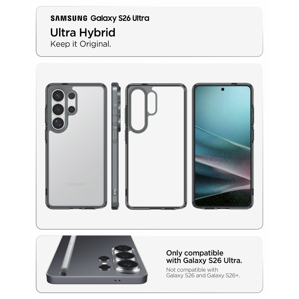 Θήκη για Samsung Galaxy S26 Ultra S948, Spigen, Ultra Hybrid, Καπνού