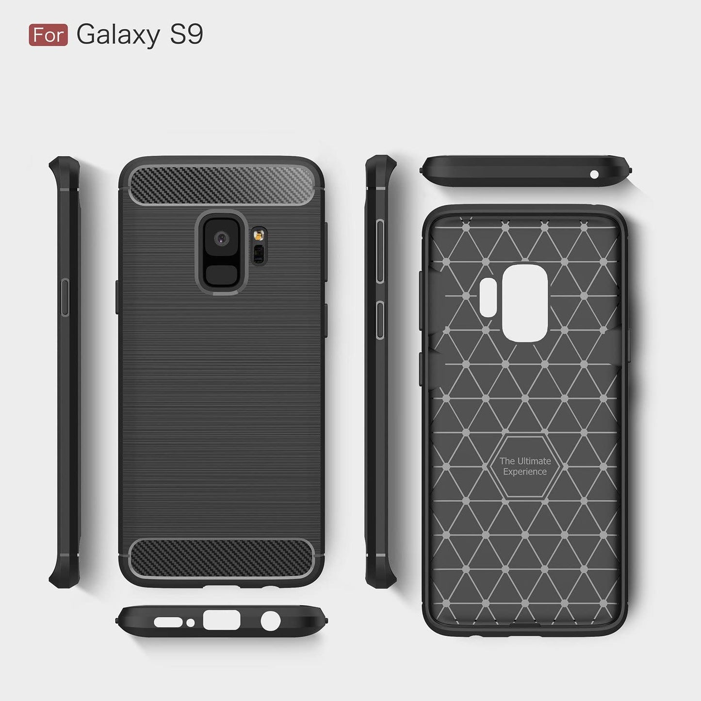 Θήκη για Samsung Galaxy S9 G960, Techsuit, Carbon, Μαύρο