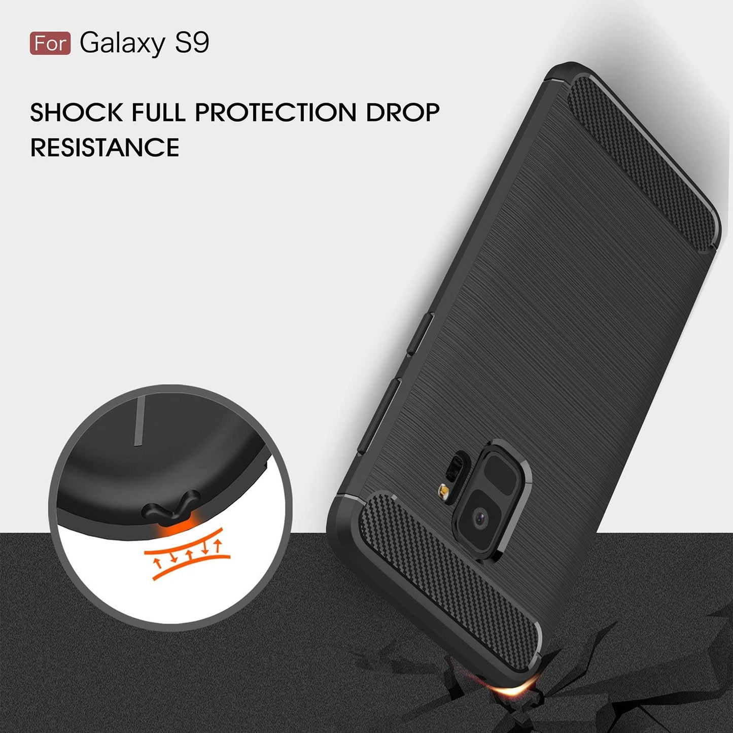 Θήκη για Samsung Galaxy S9 G960, Techsuit, Carbon, Μαύρο