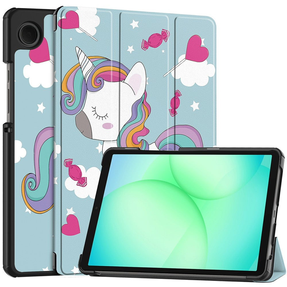 Θήκη για Samsung Galaxy Tab A11 / Tab A9, Techsuit, FoldPro Unicorn Νέο Μοντέλο, Πολύχρωμο
