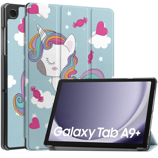 Case for Samsung Galaxy Tab A9+, Techsuit, FoldPro Unicorn, Multicolor