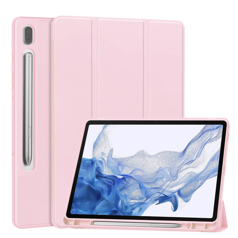 Θήκη για Samsung Galaxy Tab S10 FE+, Techsuit, Flex Trifold, Ροζ