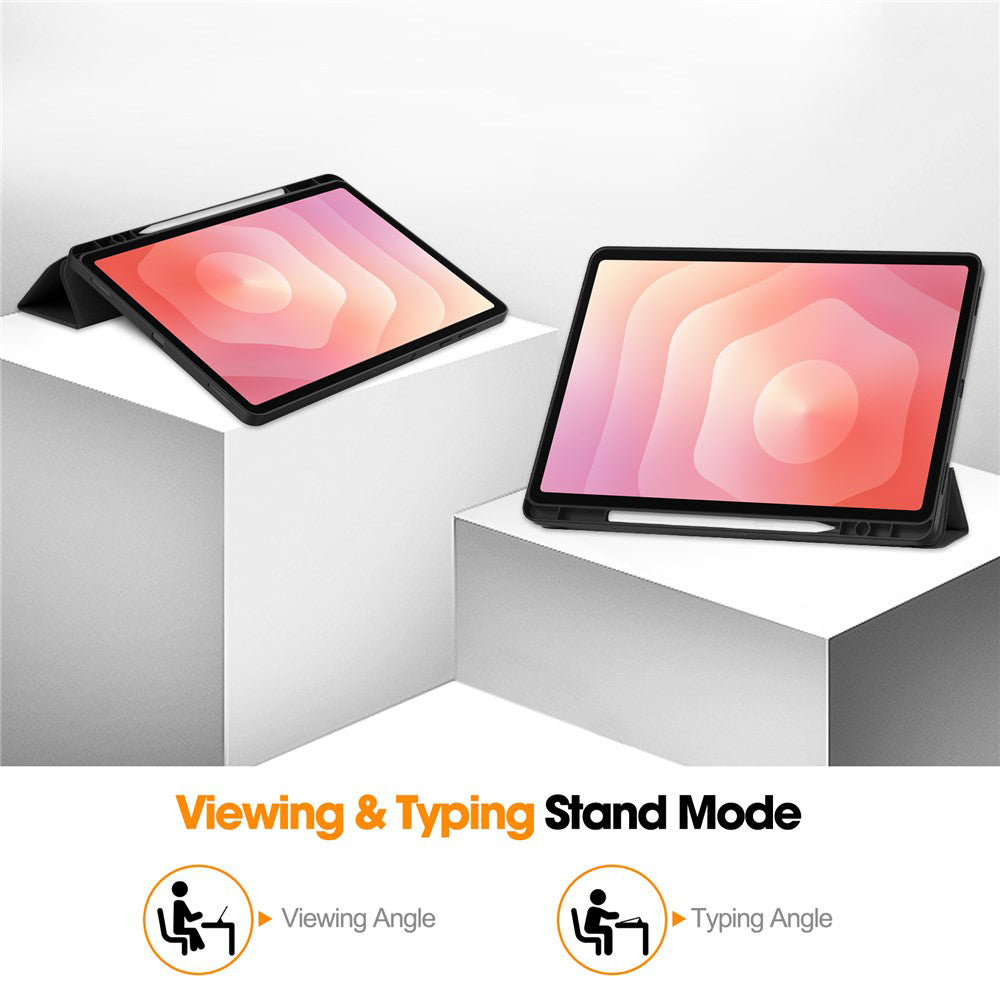 Θήκη για Samsung Galaxy Tab S12 Plus, Techsuit, Flex Trifold, Γκρι