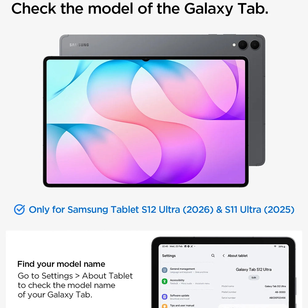 Θήκη για Samsung Galaxy Tab S12 Ultra / Tab S11 Ultra, Spigen, Liquid Air Folio, Μαύρη ACS11821