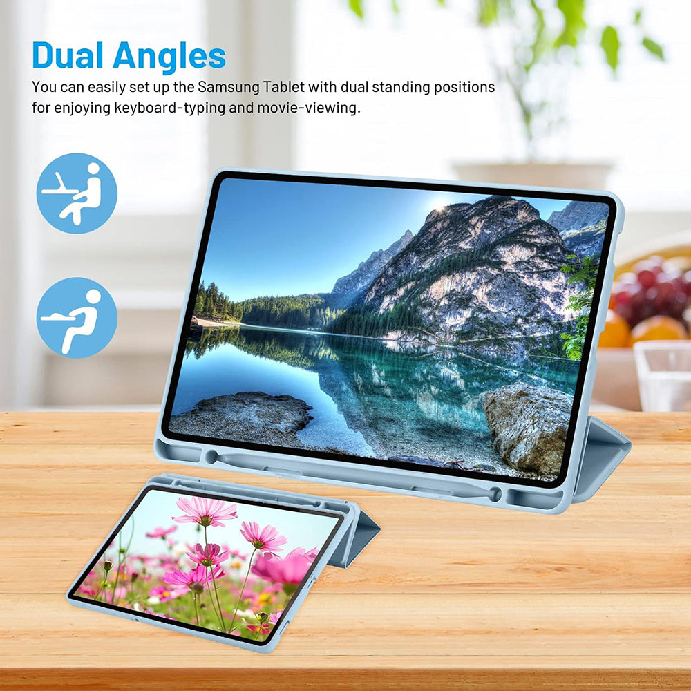 Θήκη για Samsung Galaxy Tab S6 Lite (2024) / Tab S6 Lite (2022) / Tab S6 Lite (2020), Techsuit, Flex Trifold, Μπλε