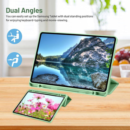 Θήκη για Samsung Galaxy Tab S6 Lite (2024) / Tab S6 Lite (2022) / Tab S6 Lite (2020), Techsuit, Flex Trifold, Πράσινο Matcha