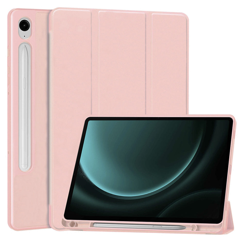 Θήκη για Samsung Galaxy Tab S9 FE / Tab S9 / Tab S10 FE, Techsuit, Flex Trifold, Ροζ