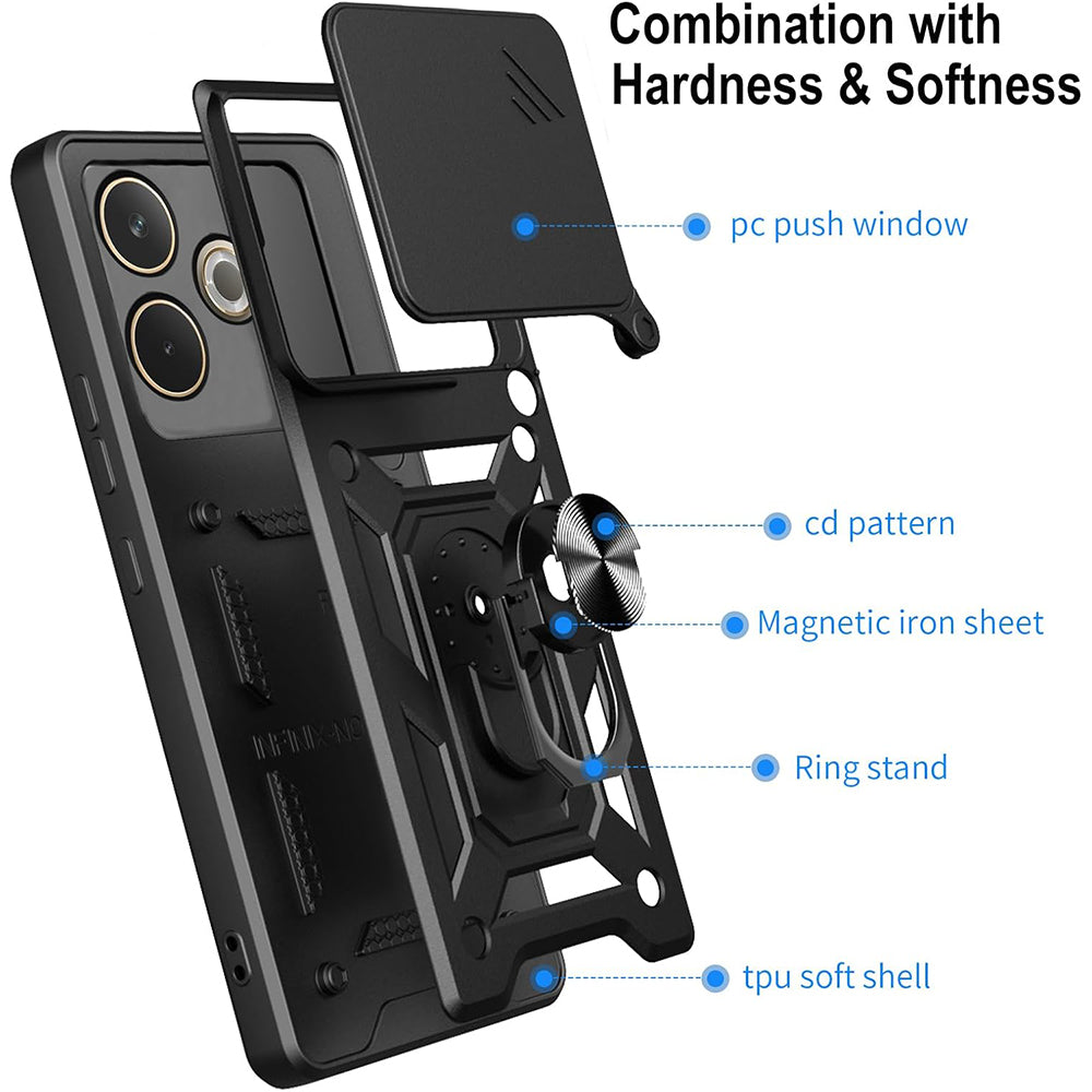 Θήκη για Samsung Galaxy XCover7 Pro, Techsuit, CamShield, Μαύρο