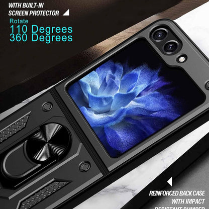 Θήκη για Samsung Galaxy Z Flip7 FE F761 / Z Flip6 F741, Techsuit, CamShield, Μαύρο