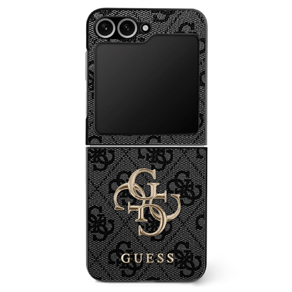 Case for Samsung Galaxy Z Flip7 F766, Guess, 4G Metal Logo, Black