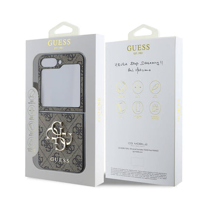 Θήκη για Samsung Galaxy Z Flip7 F766, Guess, 4G Metal Logo, Ροζ