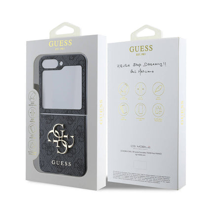 Θήκη για Samsung Galaxy Z Flip7 FE F761 / Z Flip6 F741, Guess, 4G Metal Logo, Μαύρη
