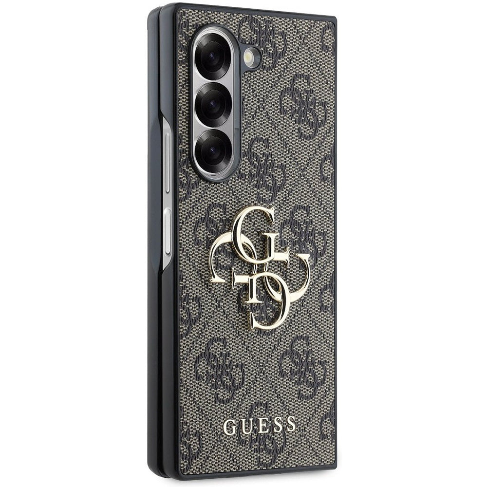 Case for Samsung Galaxy Z Fold6 F956, Guess, 4G Metal Logo, Brown