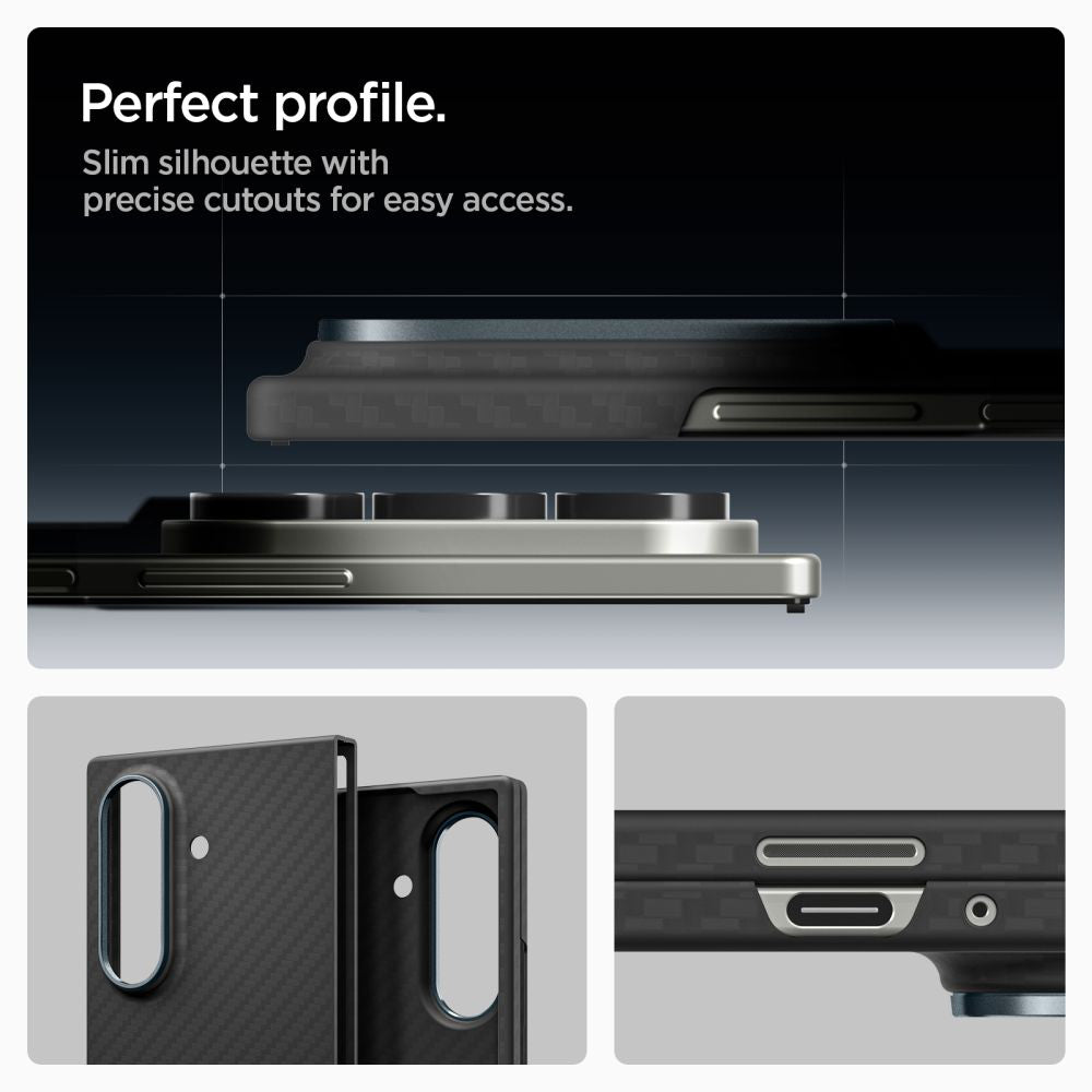 Θήκη για Samsung Galaxy Z Fold7 F966, Spigen, Air Skin, Μαύρη ACS09555