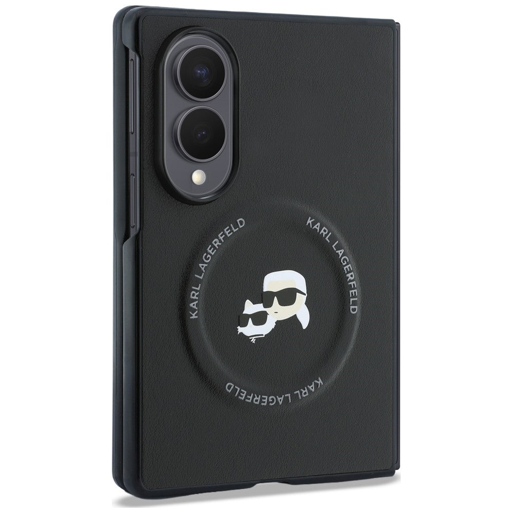 Θήκη για Samsung Galaxy Z Fold8 F971, Karl Lagerfeld, Karl & Choupette Head Pin, Μαύρη