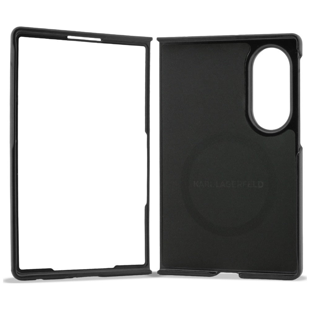 Θήκη για Samsung Galaxy Z Fold8 F971, Karl Lagerfeld, Karl & Choupette Head Pin, Μαύρη